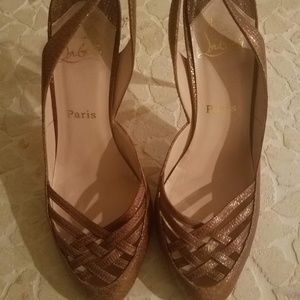 Christian Louboutin Leather Slingback Pumps